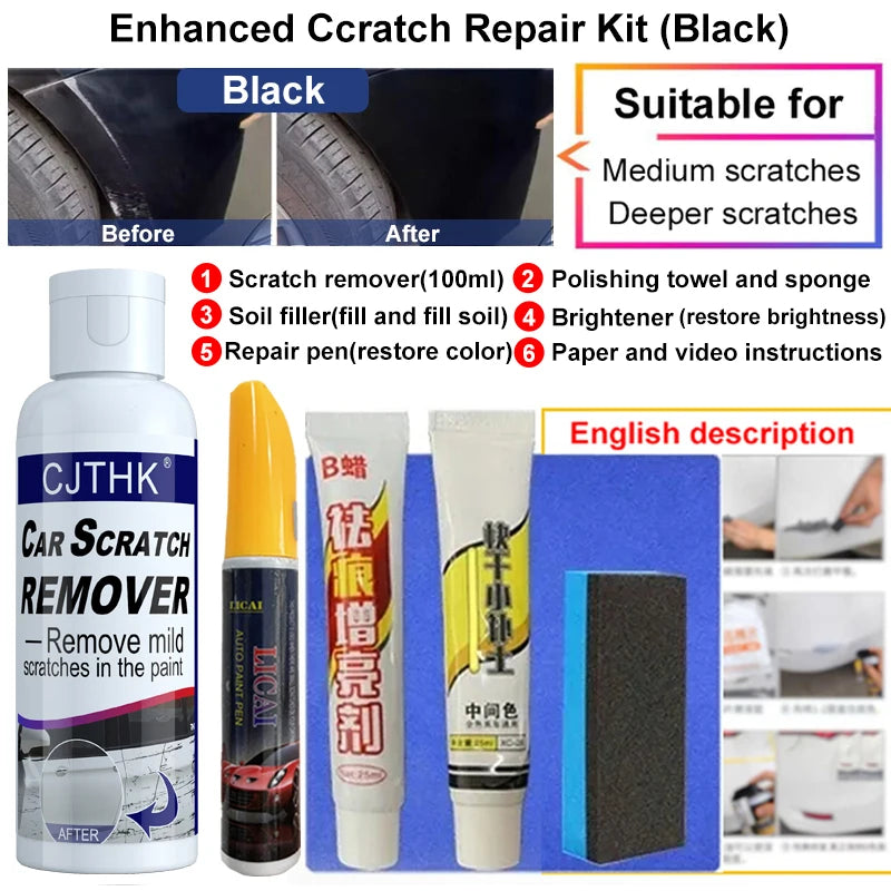 Car Scratch Remover and Paint Care Wax