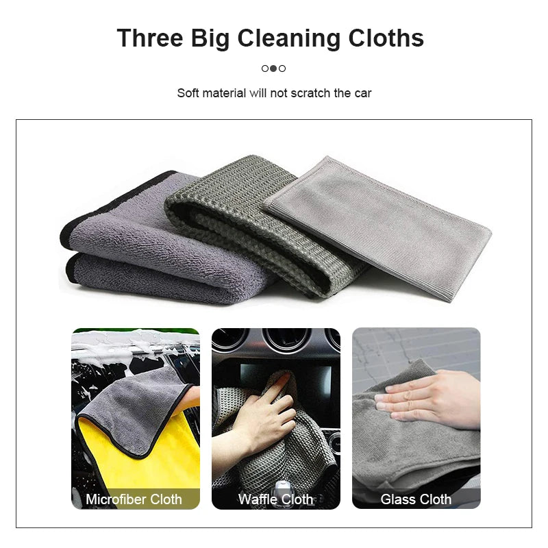 6/12Pcs Car Cleaning Set