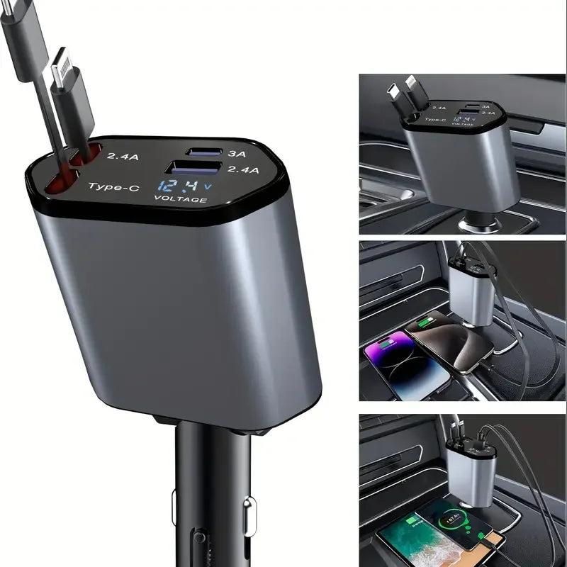 4 in 1 120W Car Charger