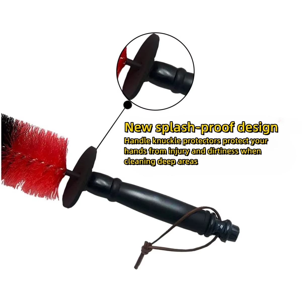 Professional Auto Wheel Cleaning Brush for Detailing Tires, Rims, and Engine Components