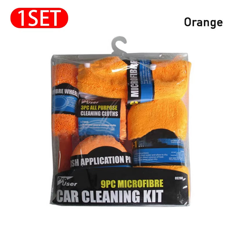 9Pcs Car Wash Cleaning Kits