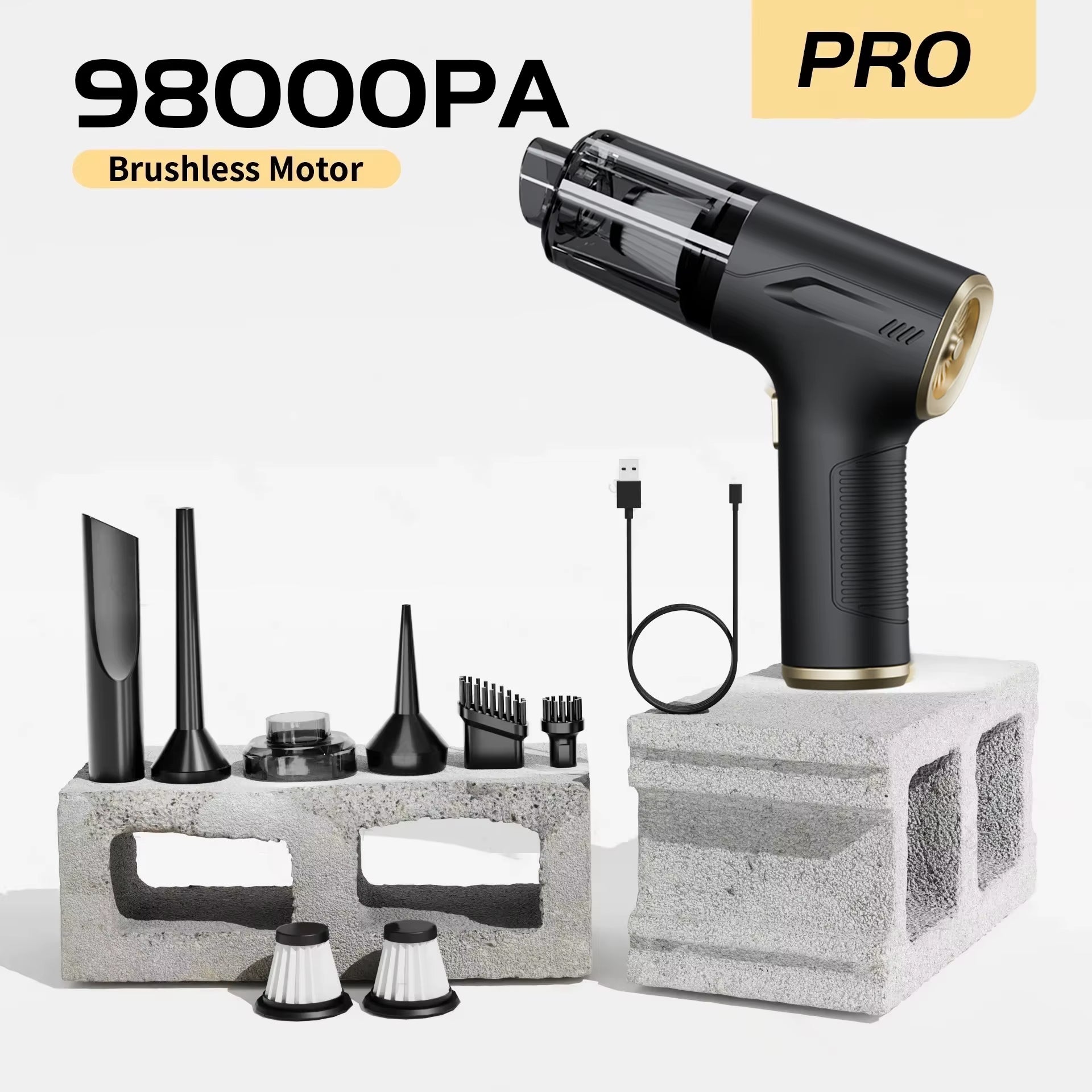 98000PA Portable Car Vacuum Cleaner