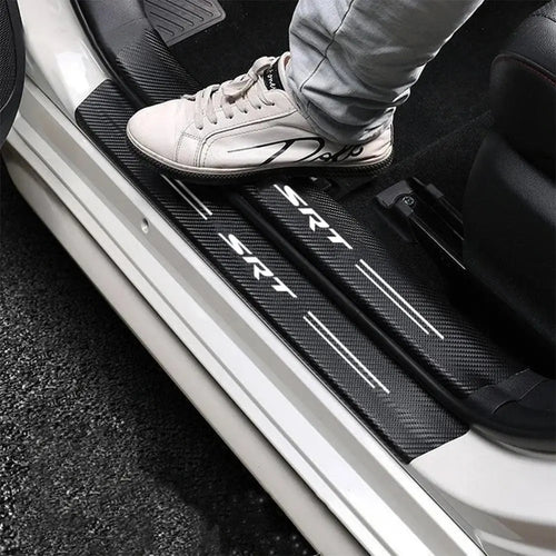 Car Door Sill Protector, Car Door Sill Sticker, Anti-Scratch Car Door Sill Sticker, Automotive Car Exterior Accessories for Dodge SRT Logo Decoration