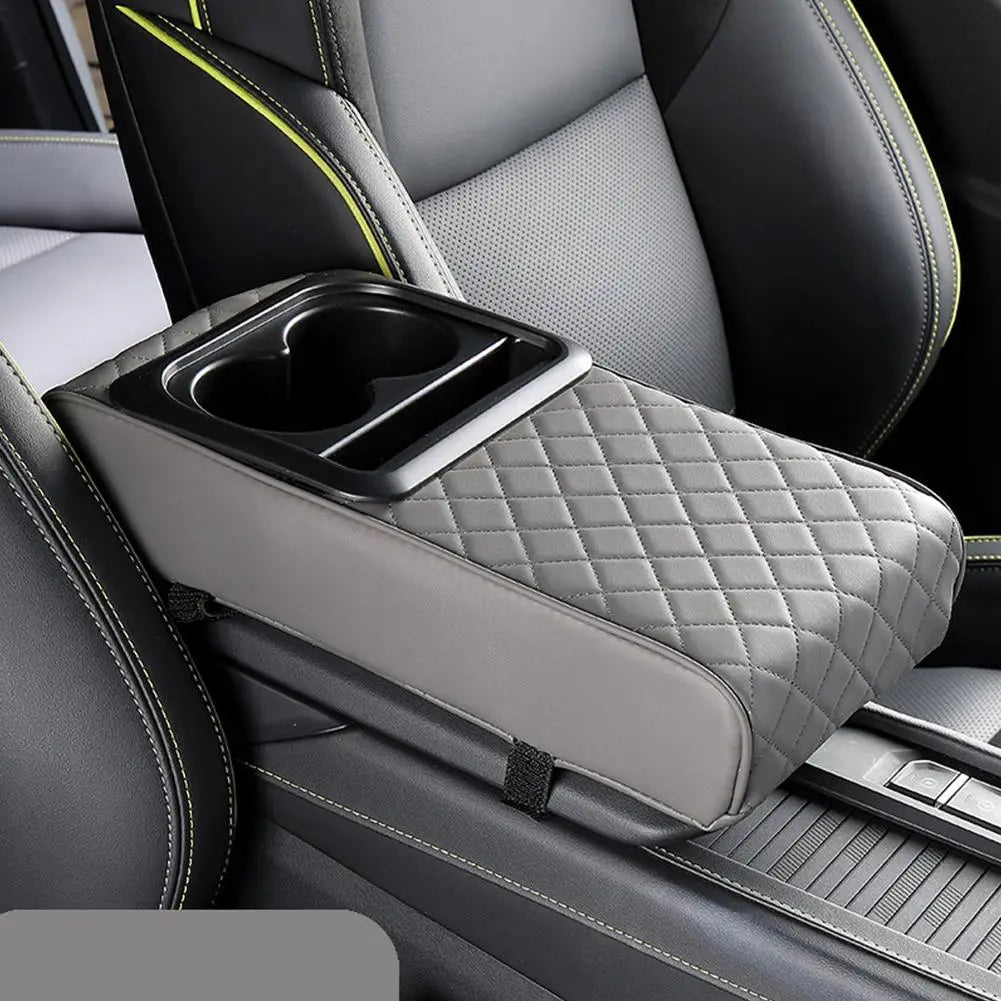 Car Armrest Console Extender with 2 Cup Holders