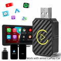 Wireless Car Adapter, Car Adapter Compatible with Carplay, Plug & Play Car Adapter, Compatible with Iphone & Android Devices, Convert Wired to Wireless for Car, Carplay Converter