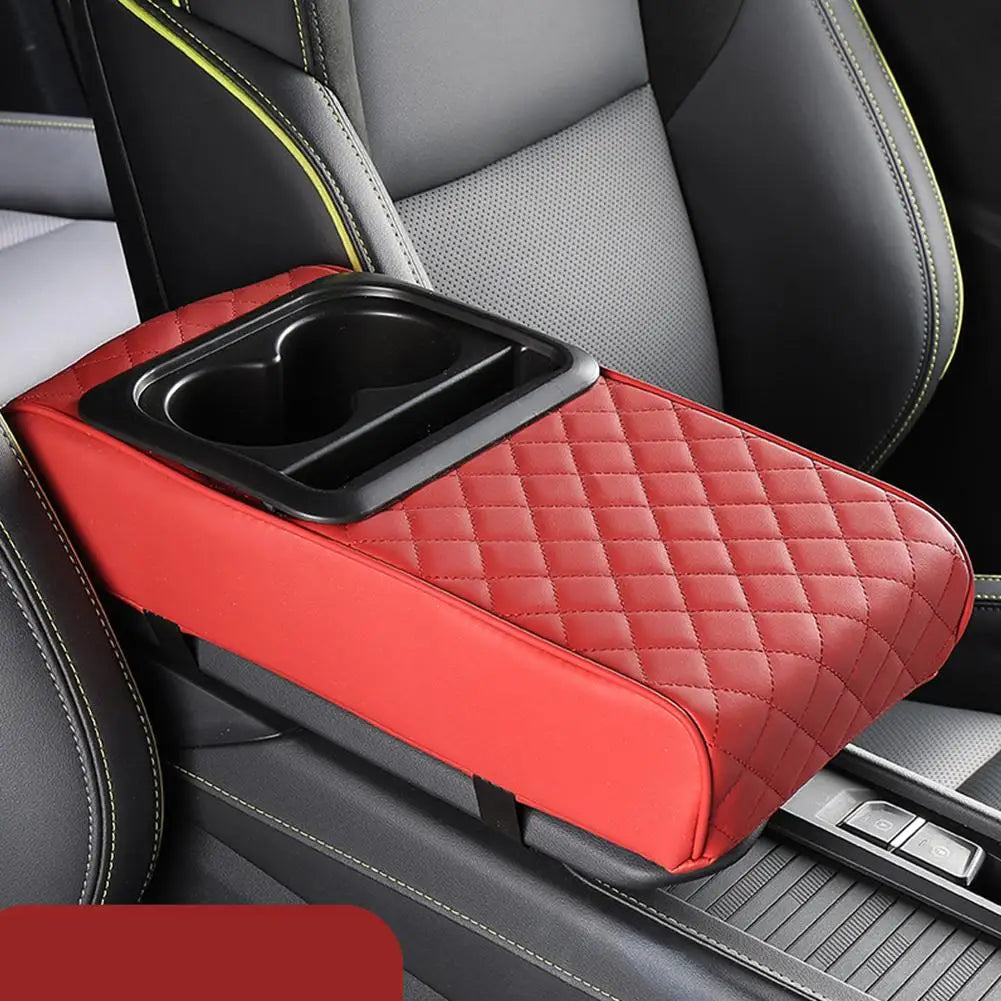 Car Armrest Console Extender with 2 Cup Holders