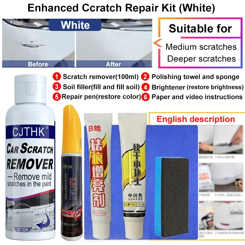 Car Scratch Remover and Paint Care Wax