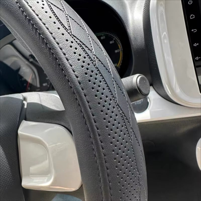 Universal Napa Leather Car Steering Wheel Cover Approx. 38Cm