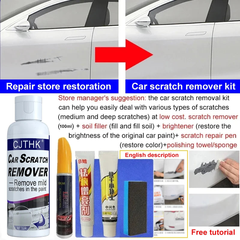 Car Scratch Remover and Paint Care Wax