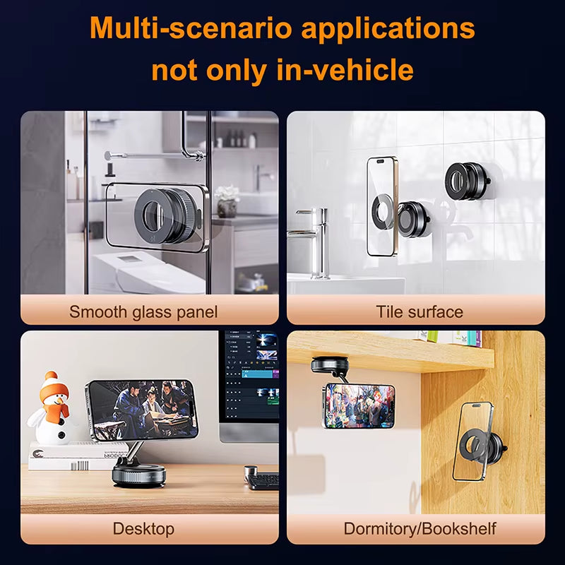 Vacuum Phone Holder Foldable 360° Adjustable