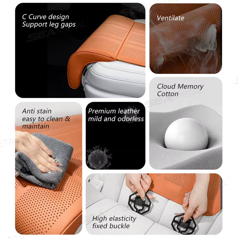Universal Car Seat Cushion with Leg Support