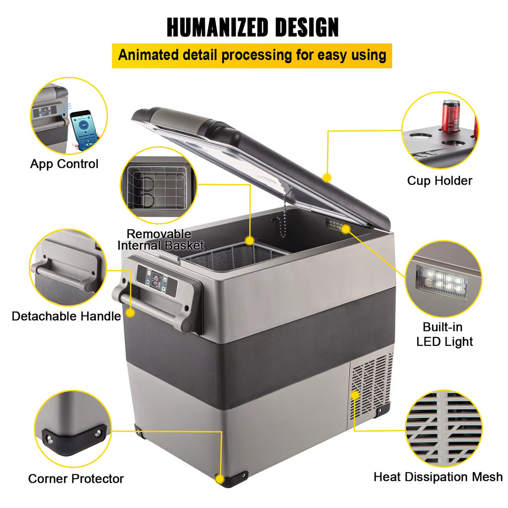 Car Refrigerator and Cooler 12/24V Ice Box for Camping 20L-22L-35L-45L-55L