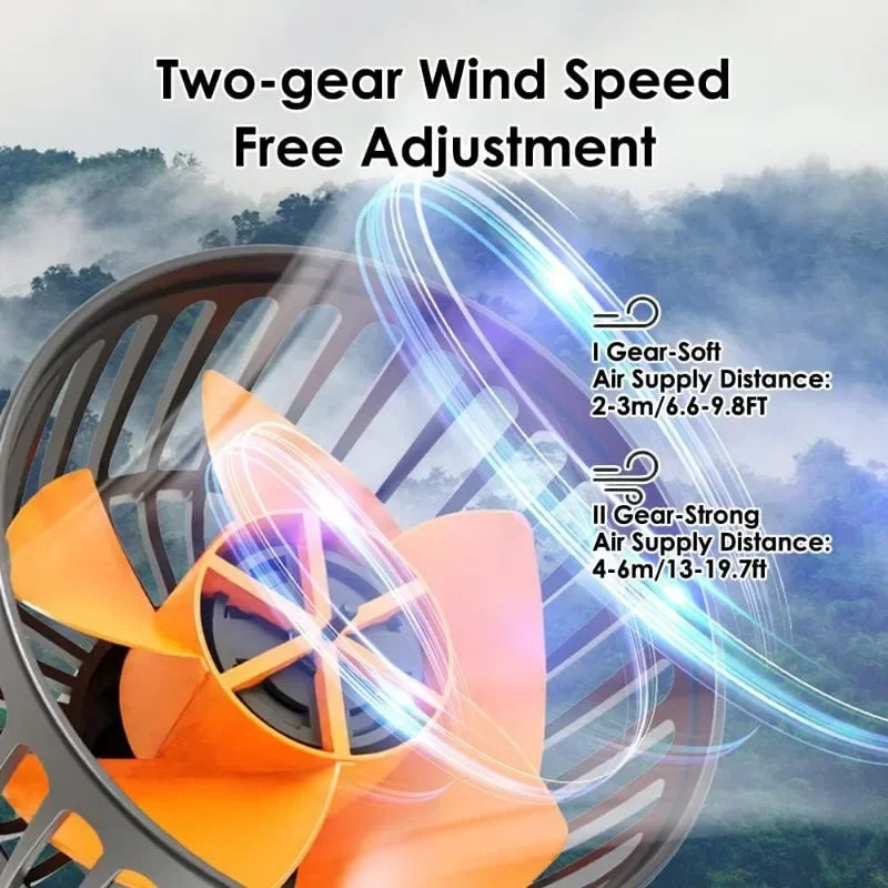 Car Fan 360° Adjustable 3 Head 