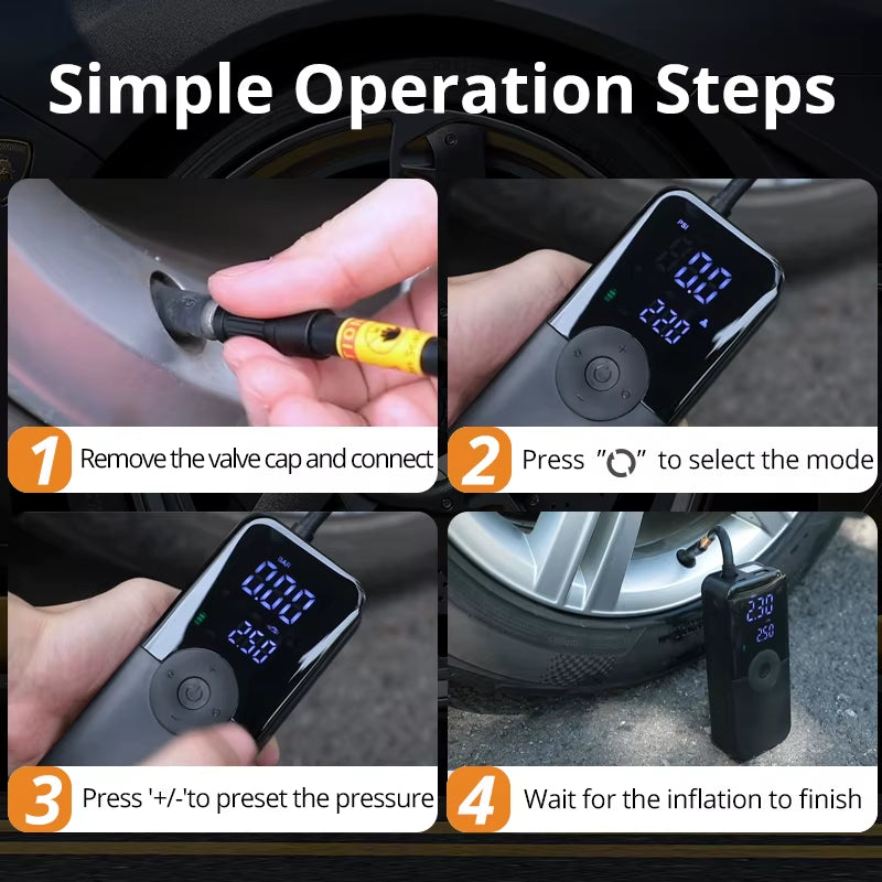 Portable Air Pump and Tire Inflator Compressor