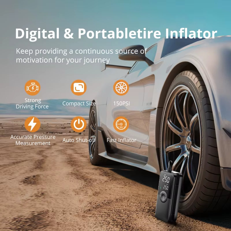 Portable Air Pump and Tire Inflator Compressor