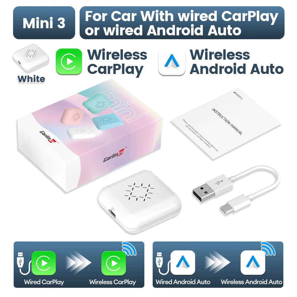 Mini Ultra Wireless Adapter Wireless Carplay Android Auto