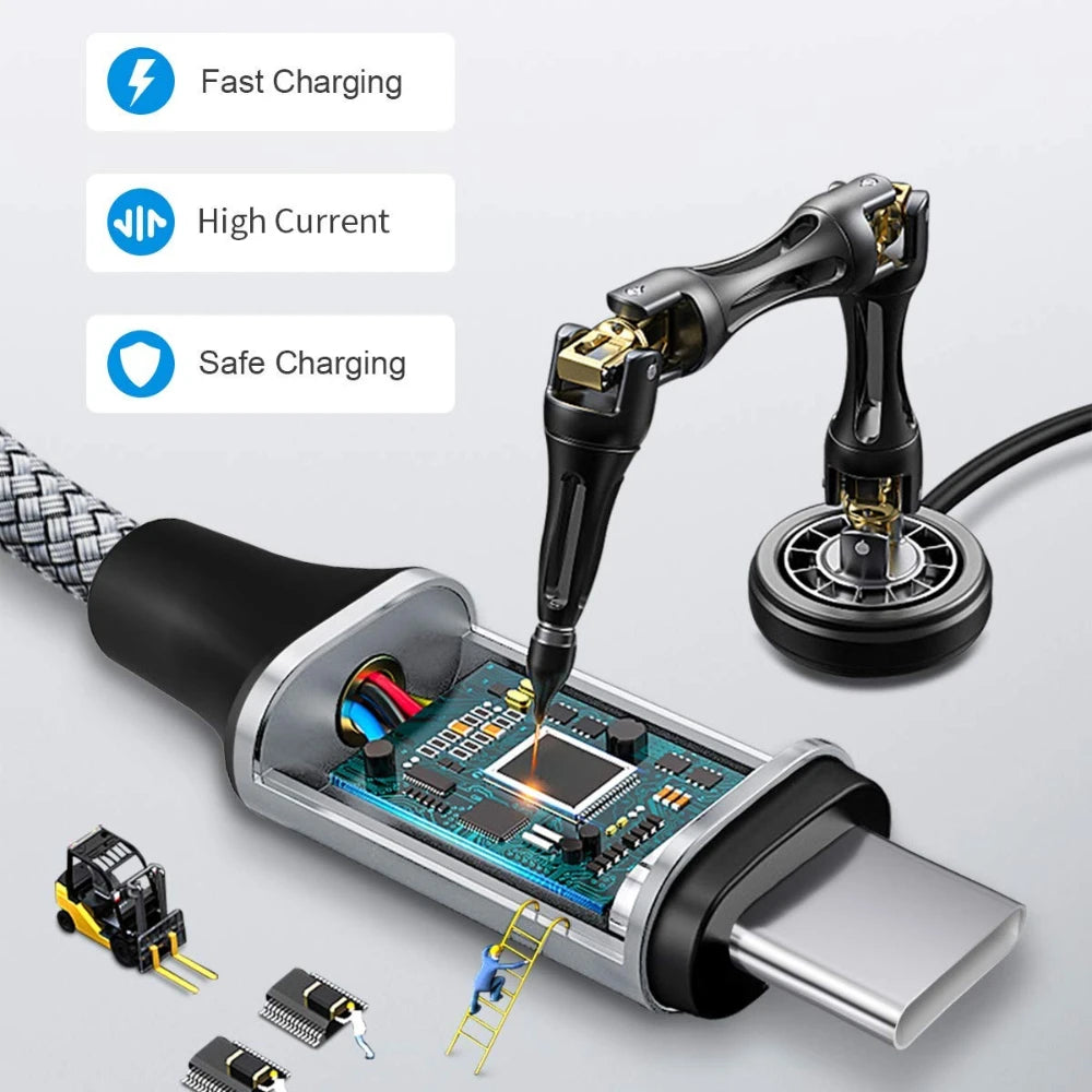 Long Type C Cable Fast Charging 8M 5M 3M