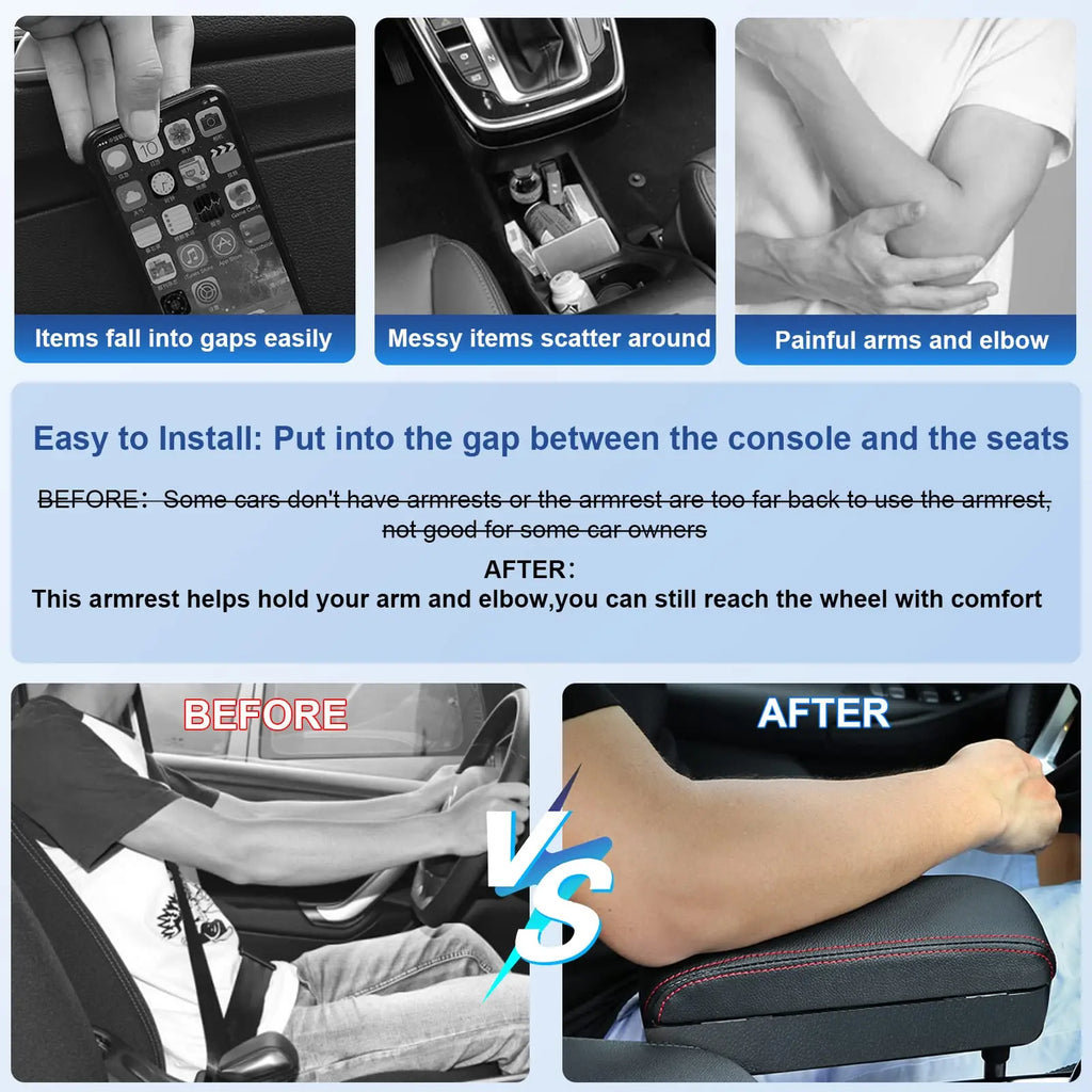 Car Armrest Support Elbow Rest Pad 