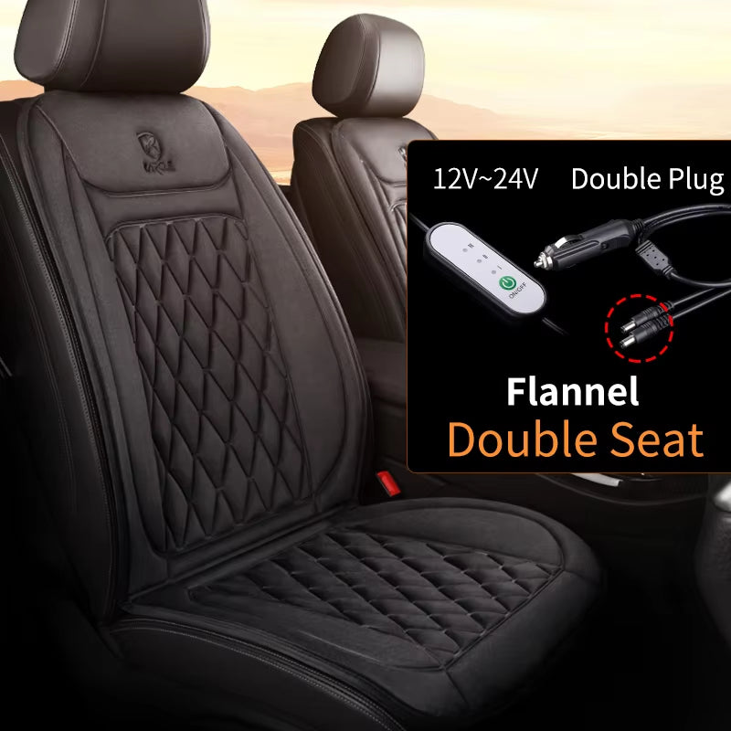Heated Car Seat Cover 12-24V 