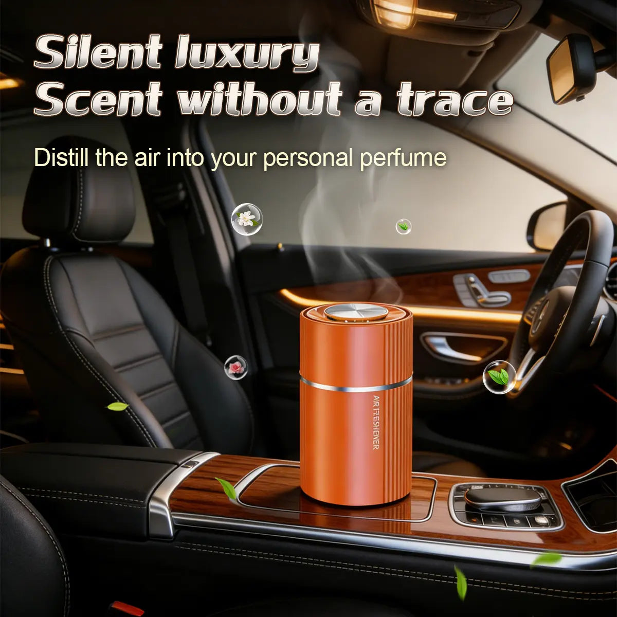 【Acechace Smart Car Air Freshener】200Ml Auto Intermittent Fragrance, One-Click Start/Stop, Odor Removal & Air Purification, Long Lasting Scent for Car Home, 5 Mins Cycle Diffuser