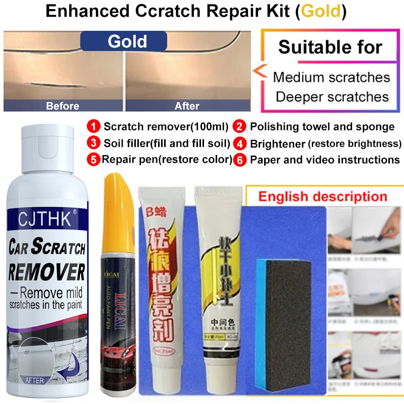 Car Scratch Remover and Paint Care Wax
