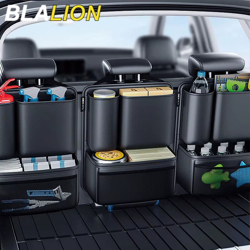 BLALION Car Trunk Leatherette Storage Bag Detachable