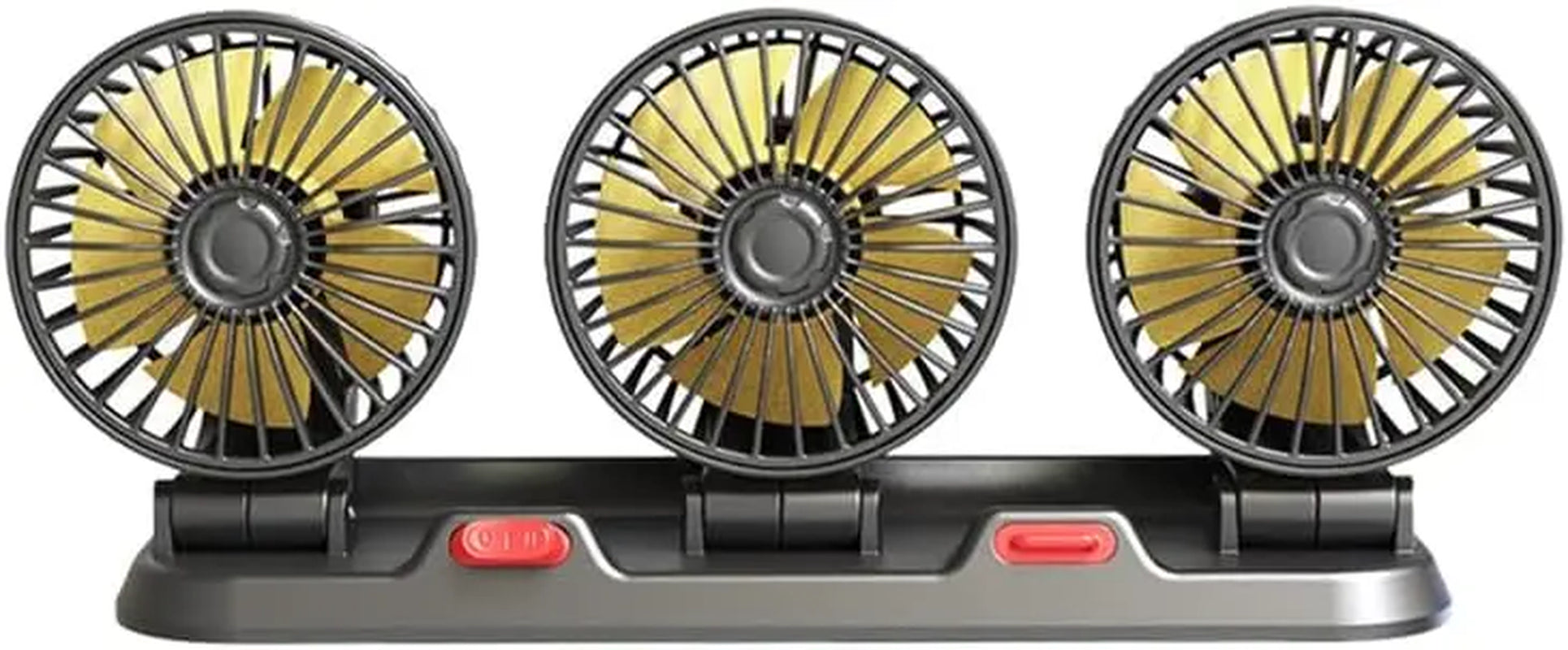 Car Fan 360° Adjustable 3 Head 