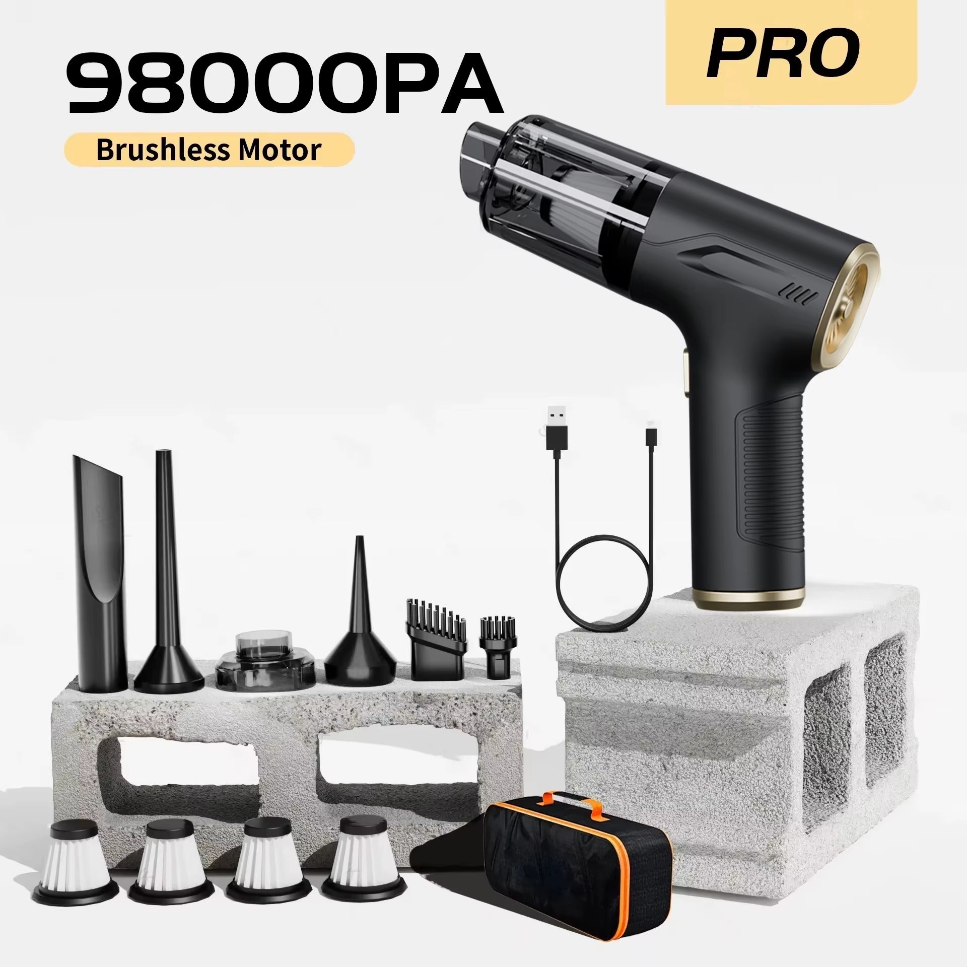 98000PA Portable Car Vacuum Cleaner