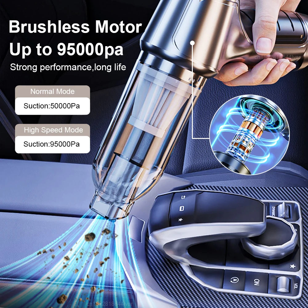 Powerful Wireless Car Vacuum Cleaner 95000PA