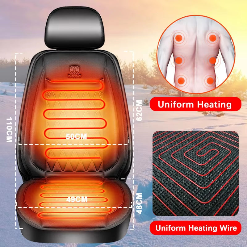 Heated Car Seat Cover 12-24V 